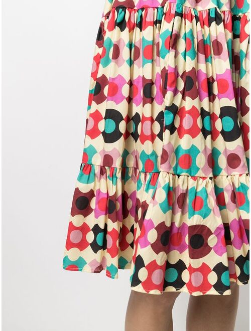 La DoubleJ geometric mid skirt