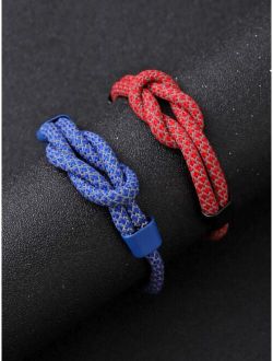 2pcs Men Knot Design Bracelet