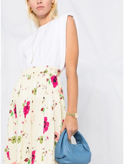La DoubleJ floral print pleated skirt