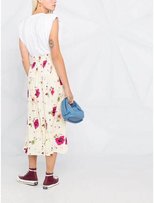 La DoubleJ floral print pleated skirt