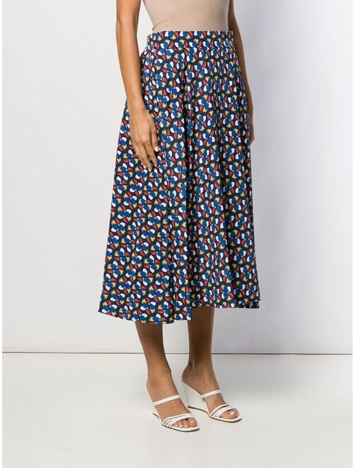La DoubleJ patterned circle skirt