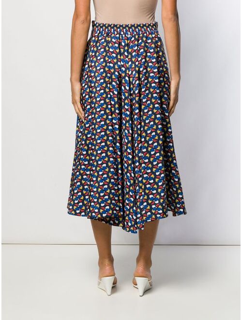 La DoubleJ patterned circle skirt