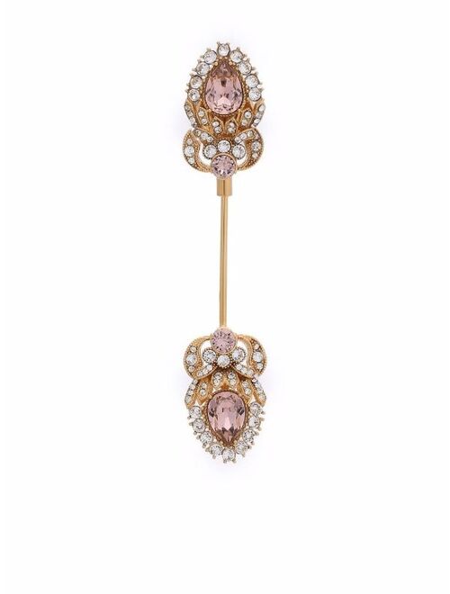 Dolce & Gabbana crystal-embellished pin brooch