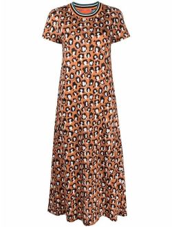 Sporty Swing leopard-print midi dress