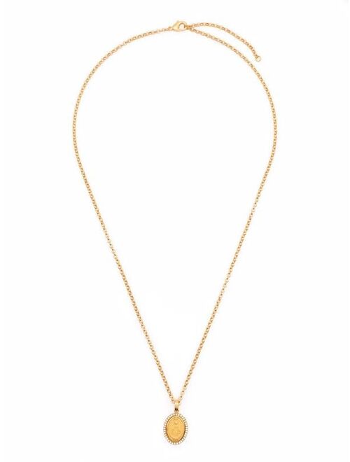 Dolce & Gabbana crystal saint pendant necklace