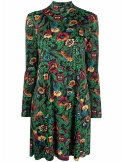 Suitcase floral-print dress