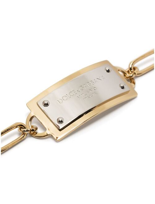 Dolce & Gabbana engraved chain-link bracelet