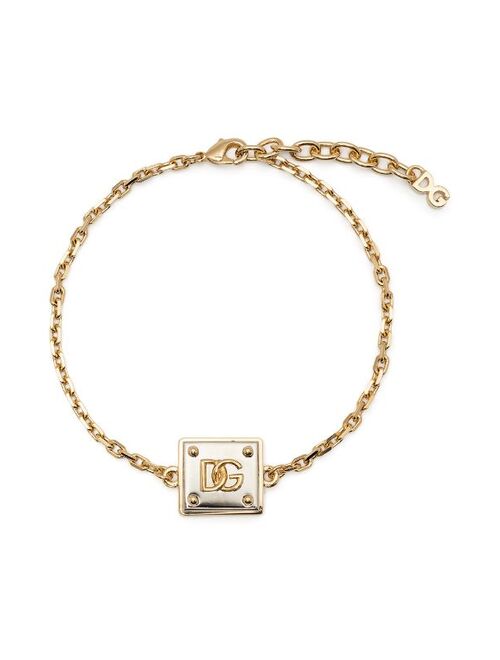 Dolce & Gabbana logo-plaque chain-link bracelet