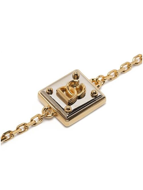 Dolce & Gabbana logo-plaque chain-link bracelet