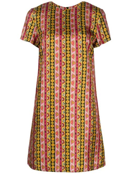 La DoubleJ printed silk shift dress