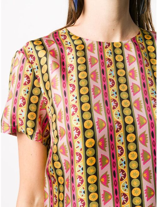 La DoubleJ printed silk shift dress