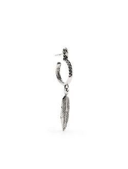 feather hoop earring