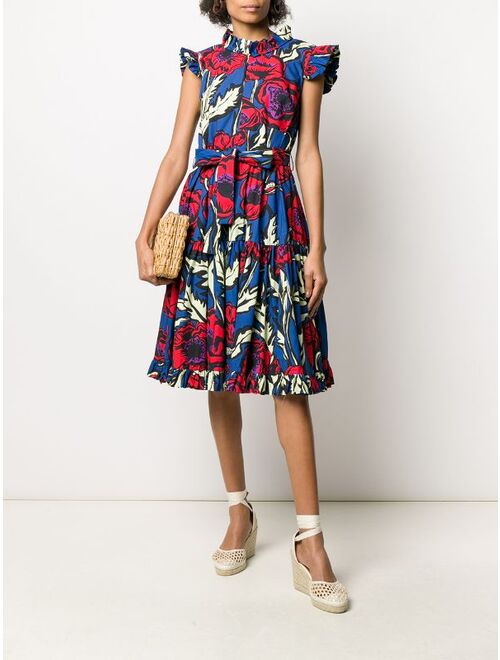 La DoubleJ tiered floral print dress