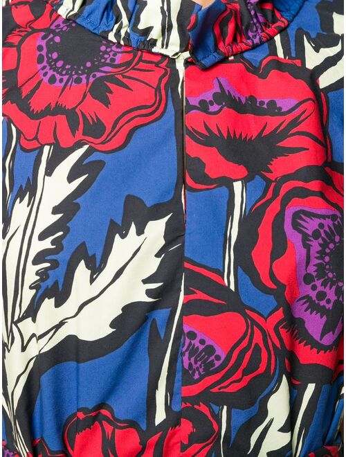 La DoubleJ tiered floral print dress