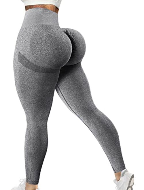 SEASUM High Waist Seamless Workout Legging for Women Smile Contour Booty Leggings Butt Lift Gym Yoga Pants