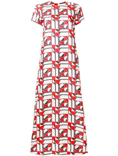 La DoubleJ long length patterned swing dress