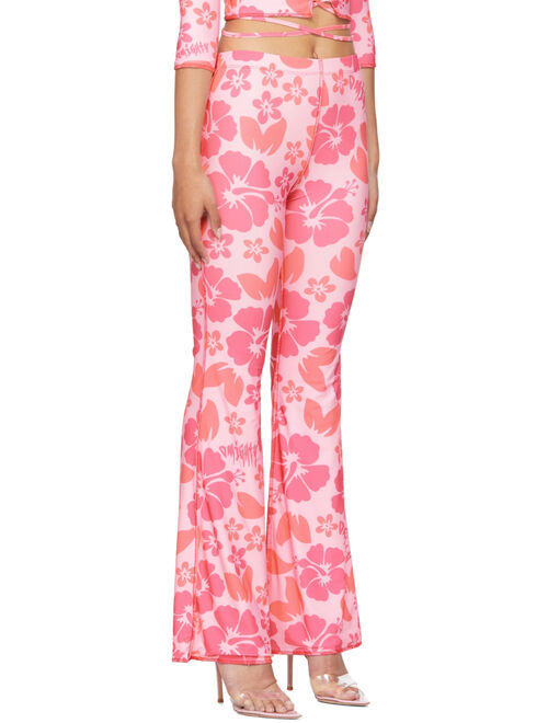 OMIGHTY SSENSE Exclusive Pink Floral Hibiscus Trousers