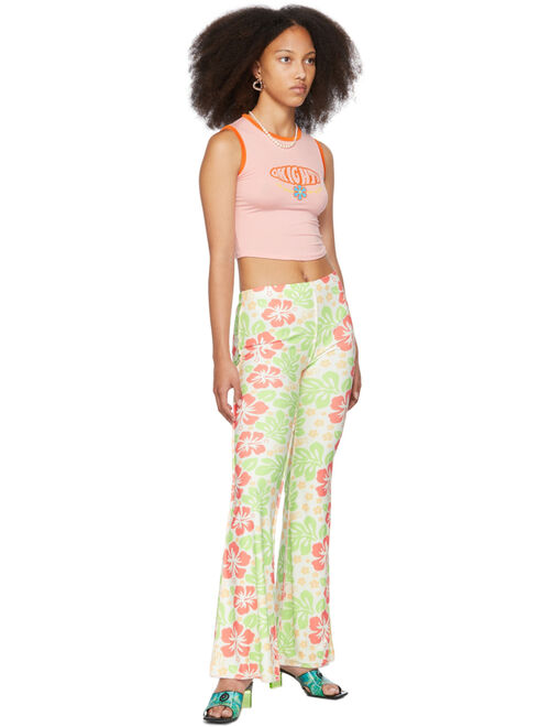 OMIGHTY SSENSE Exclusive White Floral Hibiscus Trousers