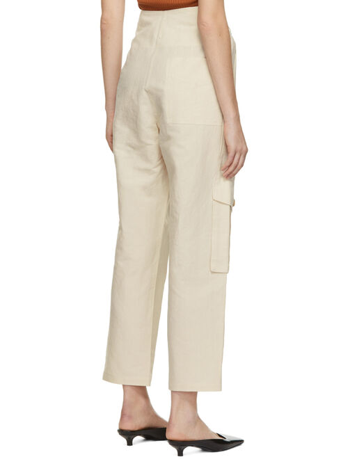 DRAE Off-White Linen Pocket Trousers