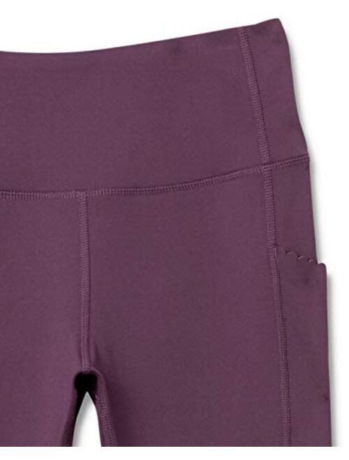 Amazon Brand - Core 10 Women's High Waist Yoga Scallop Mesh Legging with Pockets- 26" Inseam