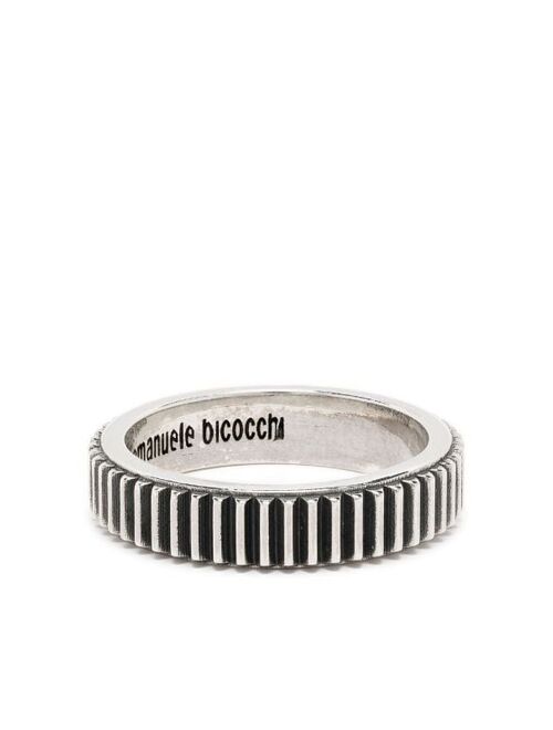 Emanuele Bicocchi striped band ring
