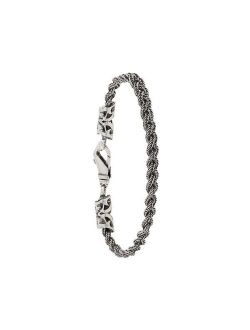 sterling silver chain plait bracelet