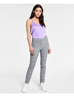Plaid Tech Stretch Skinny Pants, Created for Macy's