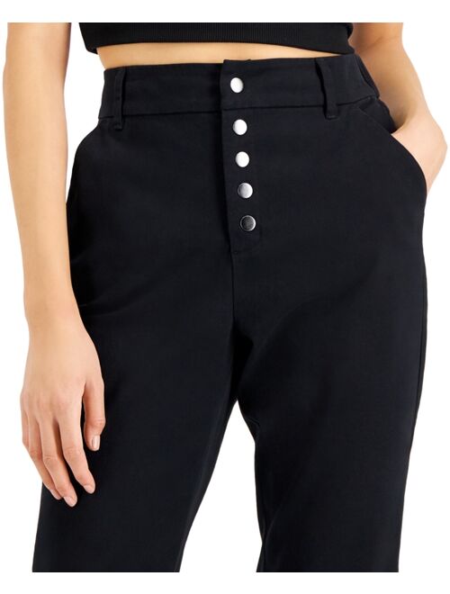 Bar III Button-Fly Jogger Pants, Created for Macy's
