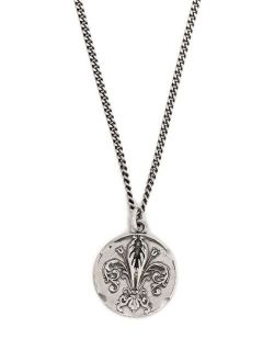 Lily coin pendant necklace