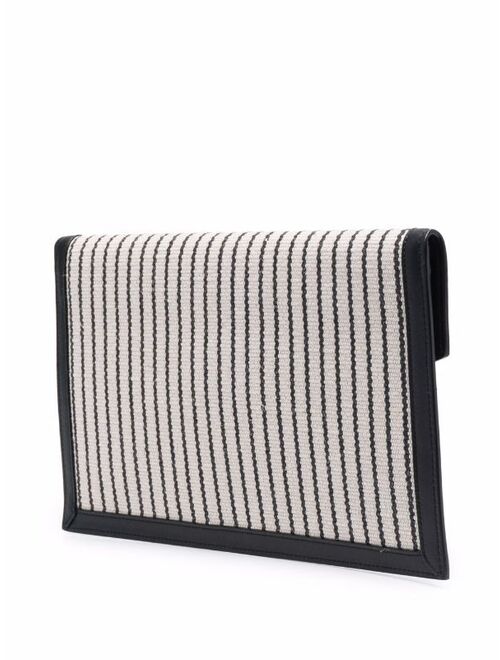 Yves Saint Laurent Saint Laurent Uptown striped envelope clutch bag