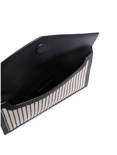 Yves Saint Laurent Saint Laurent Uptown striped envelope clutch bag