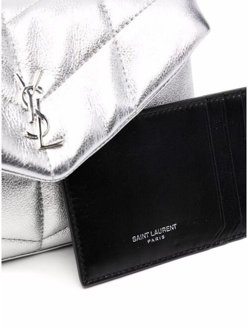 Yves Saint Laurent Saint Laurent quilted metallic-effect clutch bag