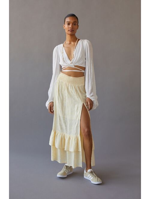 Urban Outfitters UO Lucy Side Slit Midi Skirt