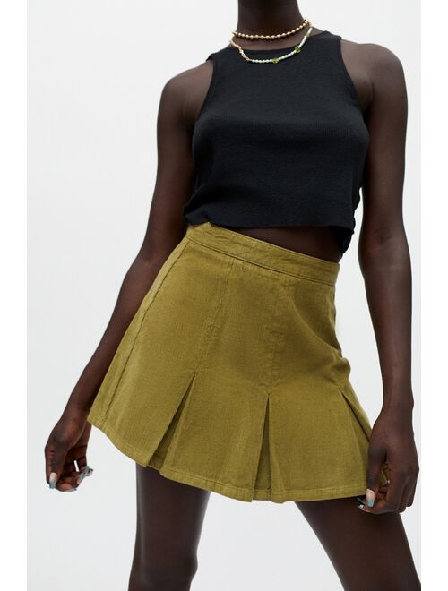Urban Outfitters UO Pleated Corduroy Mini Skirt