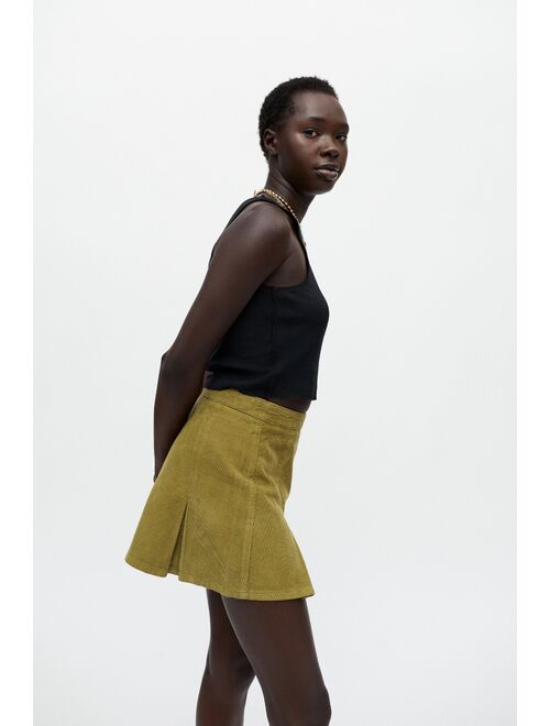 Urban Outfitters UO Pleated Corduroy Mini Skirt