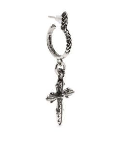 cross-pendant drop earring