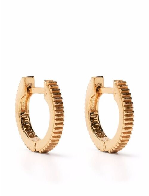 Emanuele Bicocchi gold-plated ribbed hoop earrings