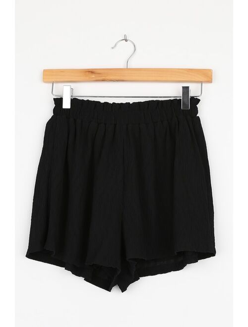 Lulus Style Update Black High Waisted Shorts
