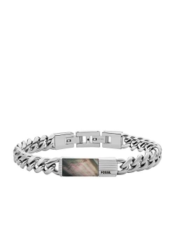 Men's Plated Stainless Steel Engravable Personalized Gift ID Bracelet