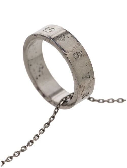 Maison Margiela number-engraved ring necklace
