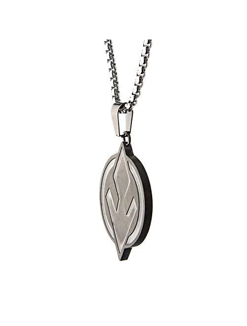 Star Wars: The Rise of Skywalker, Unisex Adult, Star Wars Episode 9 Enamel Sith Symbol Pendant with 22" Stainless Steel Chain.
