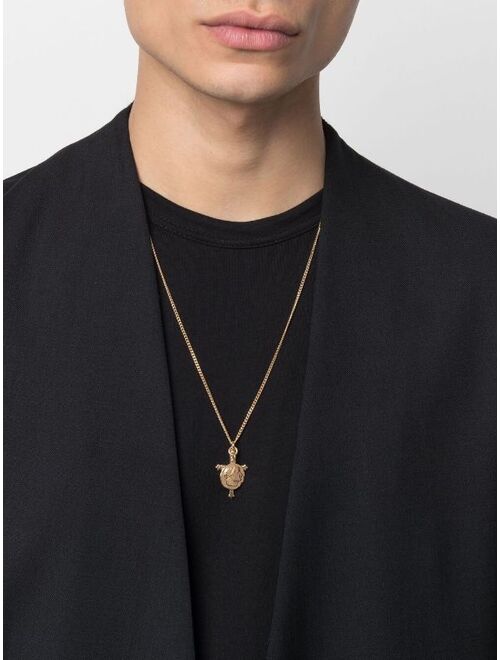 Emanuele Bicocchi coin + cross pendant necklace