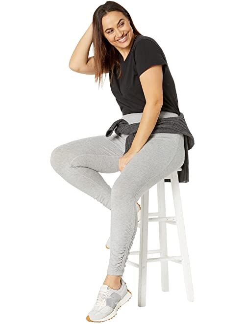HUE Plus Size Ruched Ankle Sweater Leggings