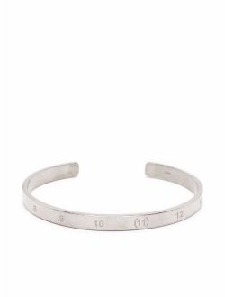 numbers engraved cuff bracelet