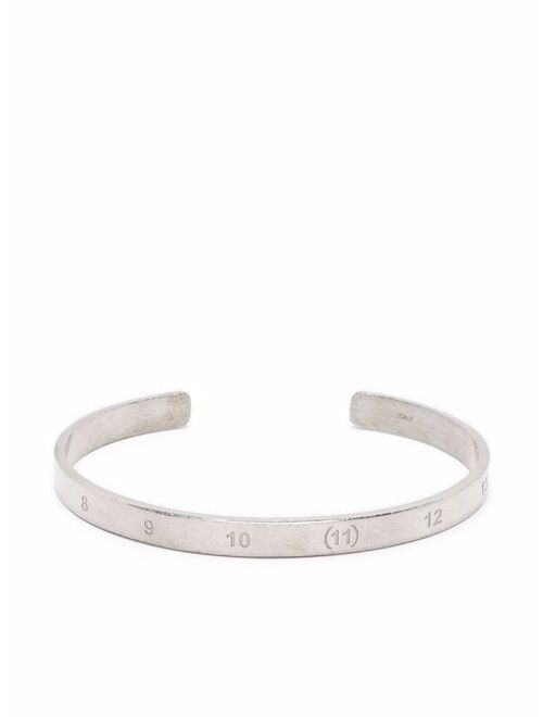 Maison Margiela numbers engraved cuff bracelet