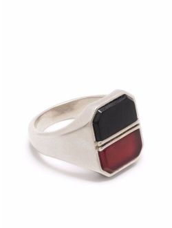 square two-tone ring