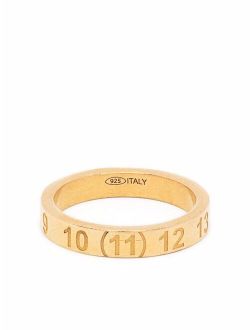 numbers-motif band ring