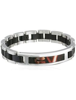 Jewelry Episode 7 Kylo Ren ID Plate Stainless Steel Link Bracelet, 8.5"