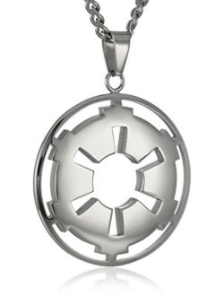 Jewelry Men's Imperial Cutout Symbol Stainless Steel Pendant Necklace, 22"
