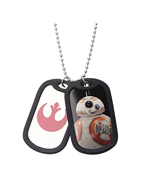 Star Wars Jewelry Episode 7 BB-8 Double Dog Tag Men's Pendant Necklace, 22"